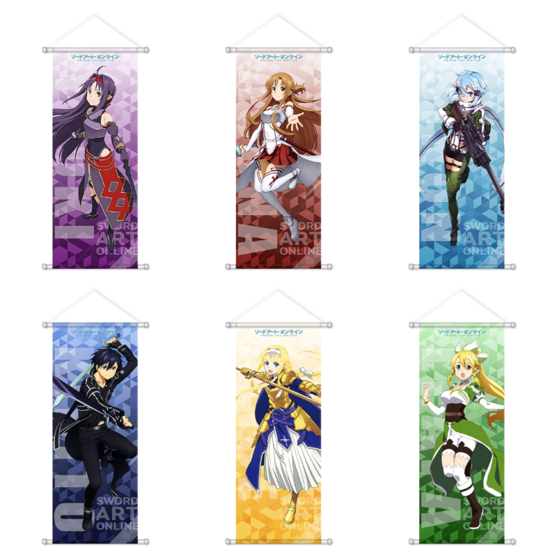 Event Supplies - Аниме-постеры Sword Art Online: Асуна, Кирито,