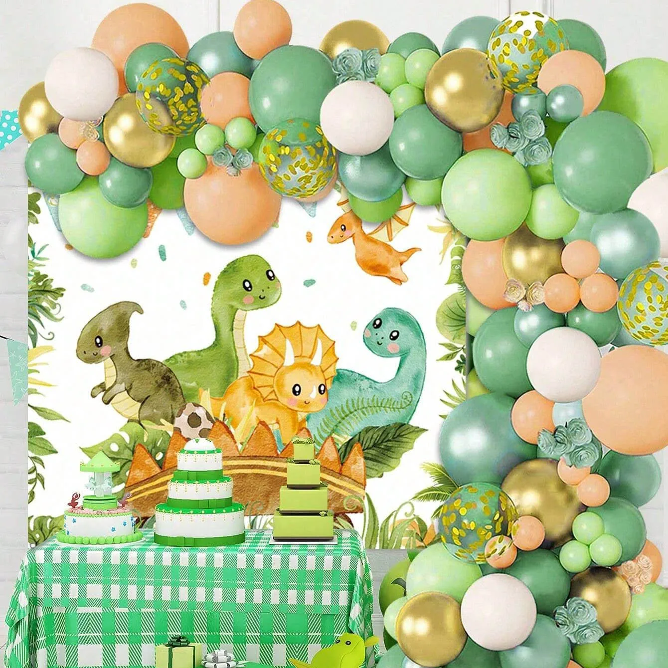Balloon Arch Kit - Набор воздушных шаров с динозавром, арка