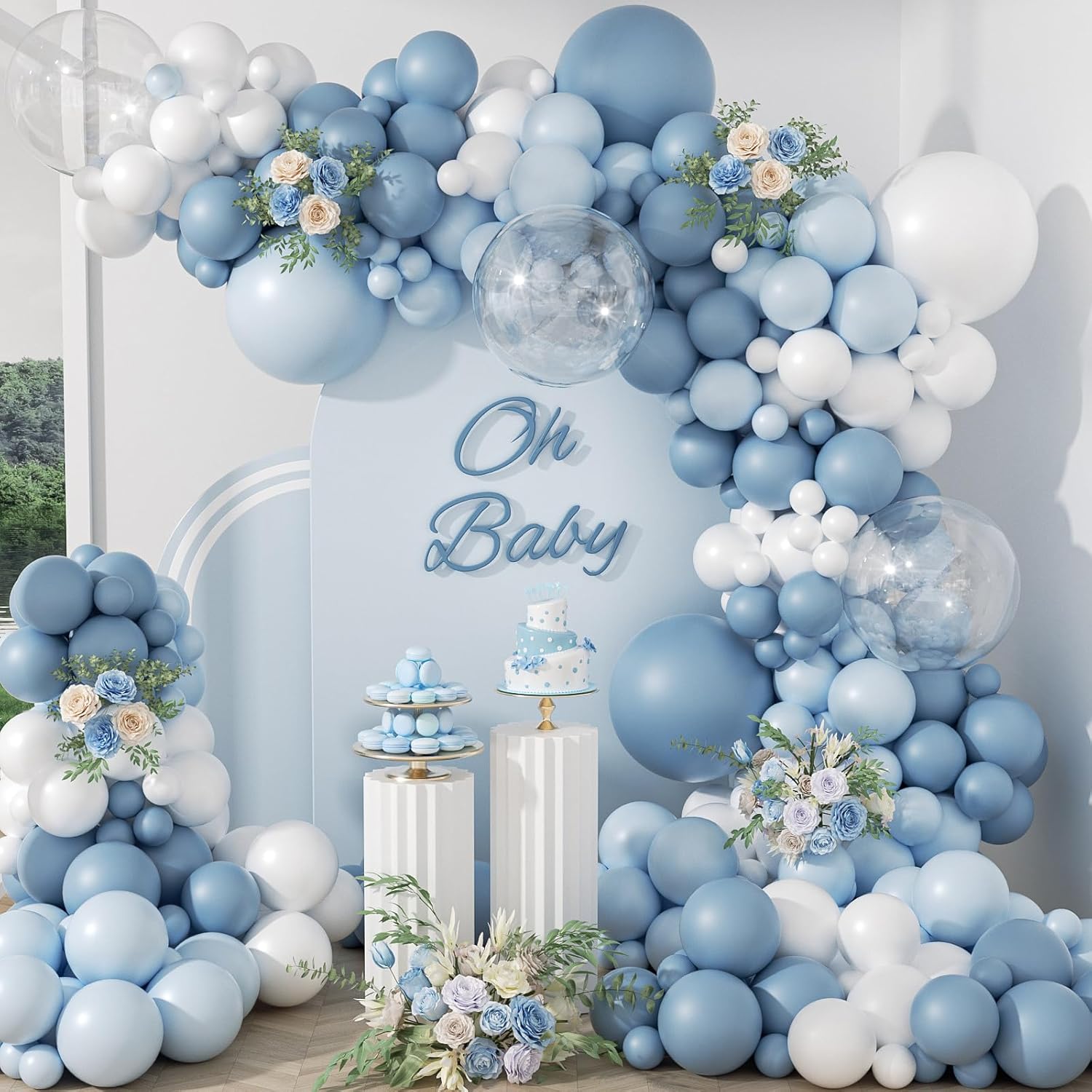 Balloon Arch Kit - Набор из 105 воздушных шаров пыльно-голубого