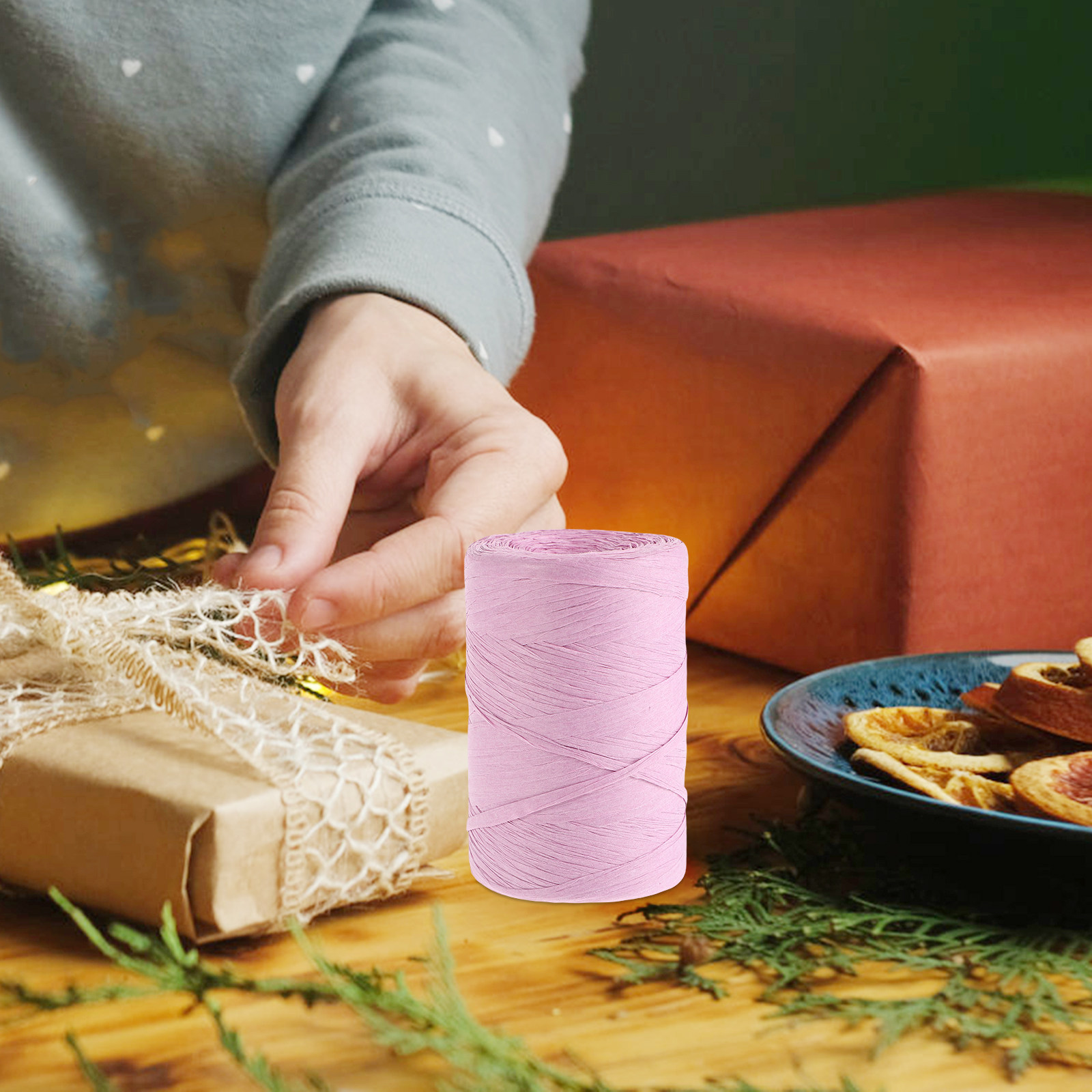 Цветная плоская лента из рафии – обзор и цена Papercraft Supply Ribbon