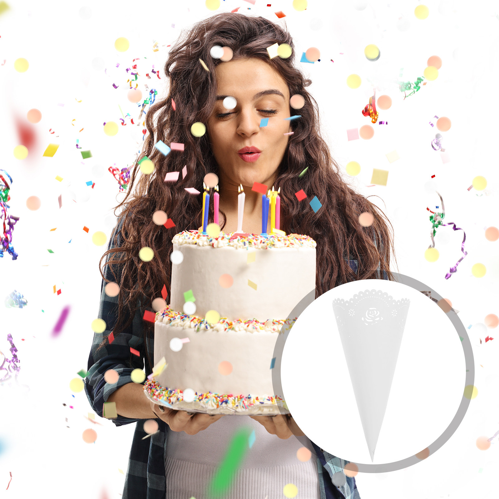 20 шт. полых держателей для ко – обзор и цена Papercraft Supply Confetti