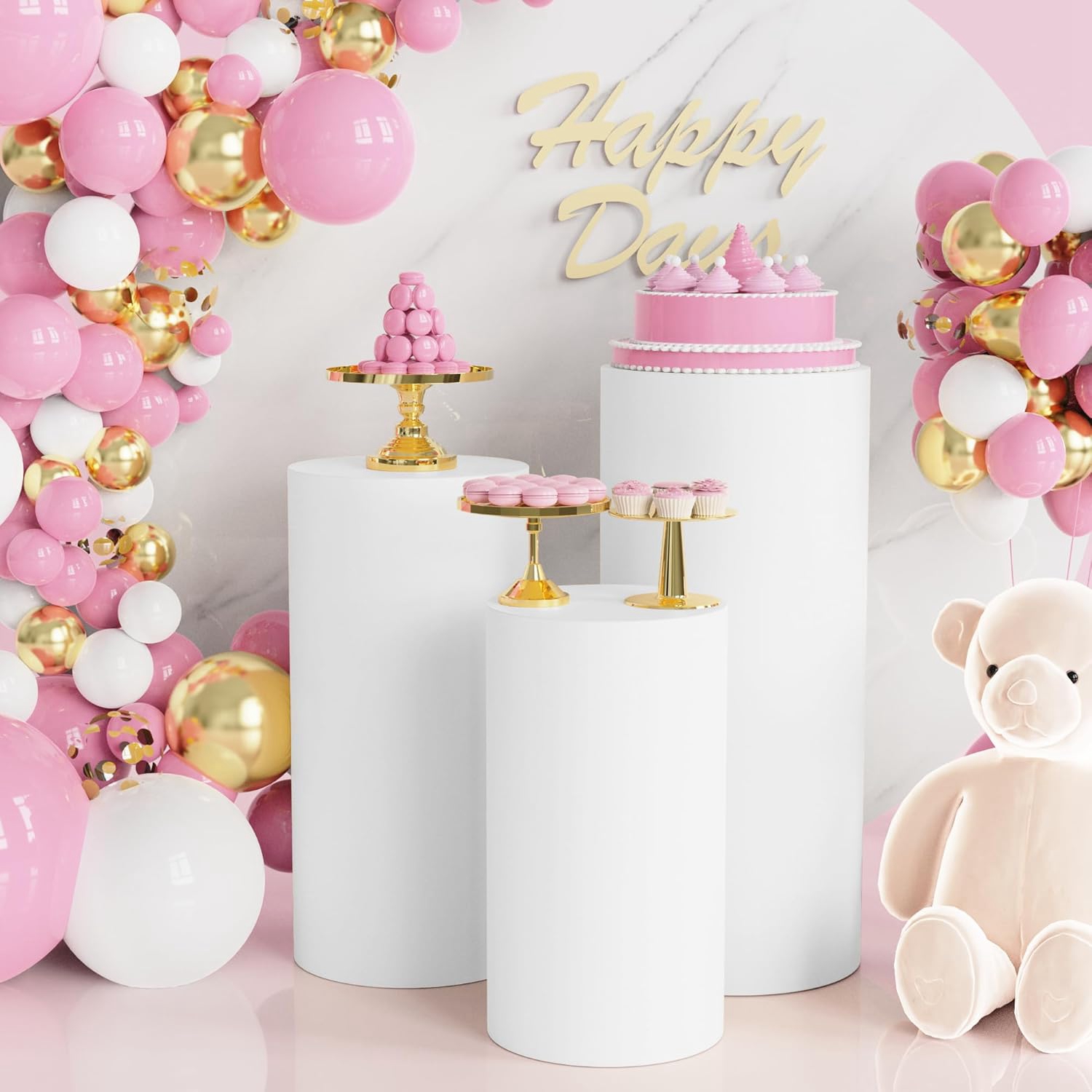 Yeele 1/3/5 шт. белые эластичн – обзор и цена Dessert Table Backdrop